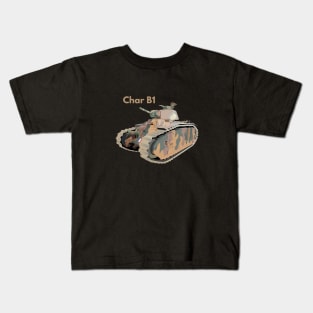 Char B1 WW2 French Tank Kids T-Shirt